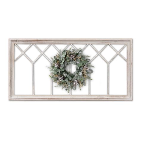 PRICES MAY VARY. [DECORATIVE WOOD WINDOWPANE WALL DECOR] This distressed wood wall hanging panel is a great alternative to a traditional mirror or painting. Enhance your walls and make a beautiful decoration in your home. Make a statement using 2 or more of these panel accents to create a gorgeous focal point on a feature wall. [QUALITY MATERIALS AND EASY TO HANG] This premium rustic window frames for wall decor has wood construction with a hand-distressed finish for an authentic farmhouse look. Decorative Window Panes, Farmhouse Wood Wall Decor, Living Room Wall Decor Vaulted Ceiling, Window Frame Wall Decor Living Room, Decor Over Tv Living Room, Wall With Mirror Decor Ideas, Decor Above Bench, Above The Bed Wall Decor Farmhouse, Over Sofa Wall Decor Ideas