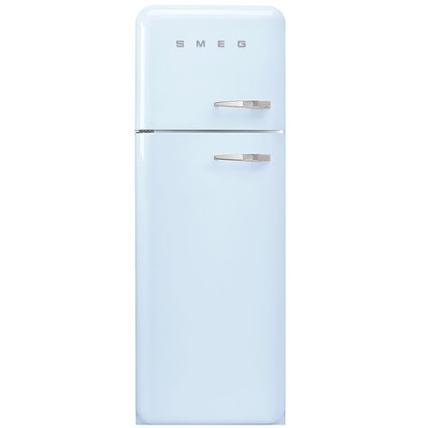 Blue Fridge, Mint Smeg Fridge, Mint Green Smeg Fridge, Blue Smeg Fridge, Smeg Stove, Smeg Appliances Blue, Light Blue Smeg Fridge, Smeg Fridge Blue, Blue Retro Fridge