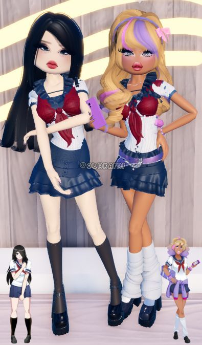 Yansim Gyaru, Yandere Dress To Impress, Yandere Simulator Dress To Impress, Gyaru Yandere Simulator, Gyaru Dti Outfit, Aquatic Outfit, Gyaru Dress To Impress, Dti Gyaru, Roblox Cosplay