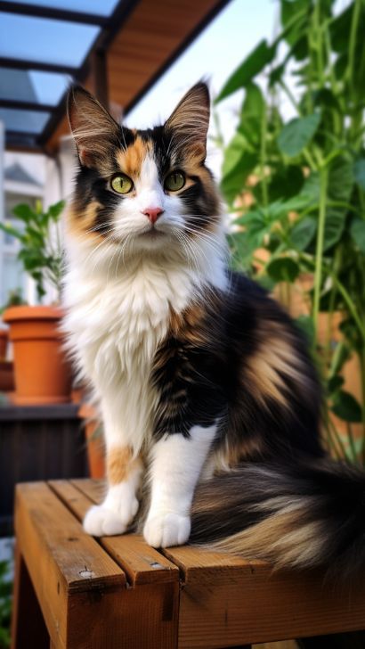 Calico Norwegian Forest Cat - PICTURES &amp; Breed Profile Of A Calico Norwegian Forest Kitten Most Beautiful Cats In The World, Norwegian Forest Kittens, Gato Calico, Heart Full Of Love, Popular Cat Breeds, Calico Cats, British Shorthair Cats, Fancy Cats, Norwegian Forest