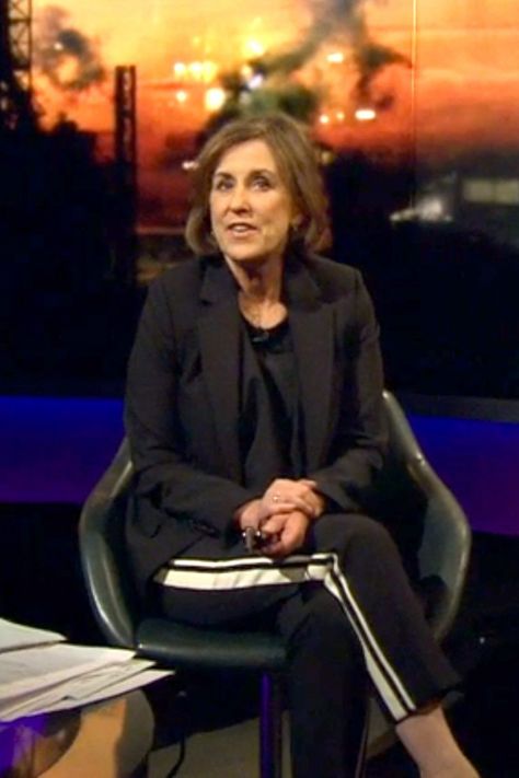 Newsnight's Kirsty Wark sparked a Twitter furore while wearing a tailored pair of tracksuit trousers on air last week - but luxury sportswear (for any occasion) is here to stay. Kirsty Wark, Sportswear Trends, Luxury Sportswear, Women's Sportswear, On Air, Sportswear Women, Luxury Women, Trousers, Spring Summer