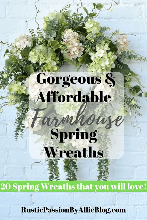 Get inspiration here to make 20 Affordable Spring Wreaths and Garlands. Modern Summer Wreaths For Front Door, Spring Wreaths For Front Door Diy, Diy Spring Decor, Pink Tulip Wreath, Spring Burlap Wreath, Farmhouse Wreaths, Beautiful Front Doors, Easy Wreaths, Front Door Wreaths