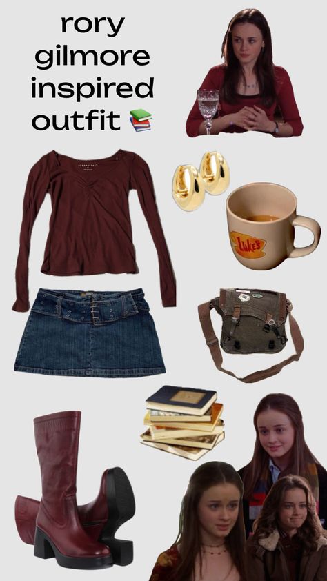 #foryou#darkred#90s#2000s#gilmoregirls#rorygilmore#fall#starshollow#lukescoffee #lorelaigilmore 2000s Fall Outfits, 2000s Fashion Fall, 2000s Autumn, Early 2000s Outfits, Gilmore Outfits, 2000s Fashion Inspiration, Gilmore Girls Fashion, Y2k Autumn, Outfits 2000s