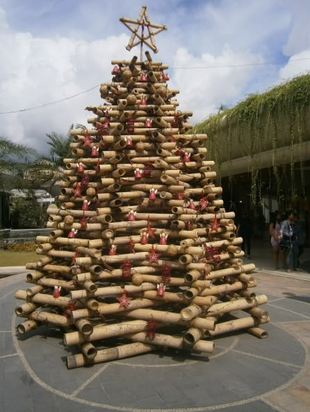 So Christmas and New Year are over and gone… | Julie in Bali Bamboo Christmas Tree, Spinning Christmas Tree, Bamboo Image, Christmas Lantern Ideas, Christmas Tree Gif, Lantern Crafts, Mall Decor, Bamboo Decor, Lantern Ideas