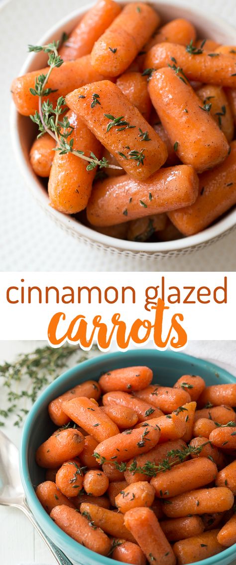 Cinnamon and brown sugar glazed carrots recipe Cinnamon Glazed Carrots, Vegetables Side Dishes, Cinnamon Carrots, Brown Sugar Glazed Carrots, Glazed Carrots Recipe, Recipes Vegetables, Holiday Side Dish, Carrots Recipe, Holiday Side