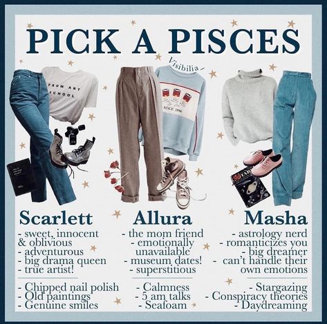 Style Chart Aesthetic, Zodiac Signs Outfits, Zodiac Clothes, February Zodiac, Venus In Pisces, Roman Myth, All About Pisces, Zodiac Sign Fashion, Pisces Girl