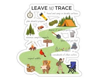 HappyCamperPrinting - Etsy Leave No Trace, Scouts Crafts, Outdoor Learning, Sioux Falls, Die Cut Stickers, Cut Stickers, Planning Ahead, Happy Campers, Cabin Decor