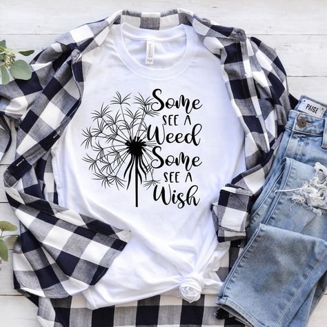 Some See A Wish Dandelion Svg Dandelion Svg for Shirt | Etsy Dandelion Svg, Wish Dandelion, Funny Clothes, Lion Shirt, Cute Shirt Designs, Funny Outfits, Diy Shirt, Svg Free Files, Cricut Explore