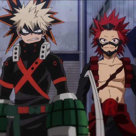 Mha Kirishima And Bakugou, Mha Bakugo And Kirishima, Mha Bakugo X Kirishima, Kiribaku X Y/n, Mha Duos, Katsuki And Kirishima, Mha School, Kirishima Birthday, Kirishima And Bakugou