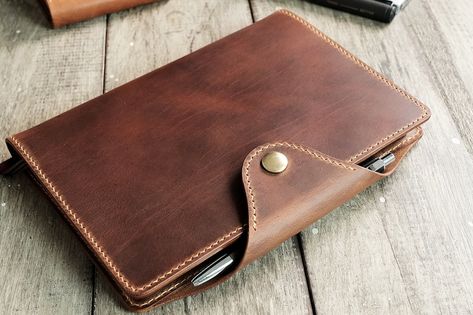 Leather planner cover