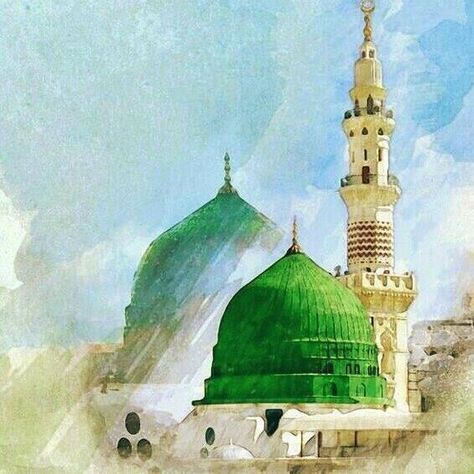 Green Dome, Islamic Art, Building, Twitter, Green, Art