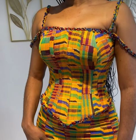 Kente Corset, Best African Dress Designs, Princess Cut Blouse Design, Dope Fashion Outfits, How To Make A Corset, Ankara Dress Designs, Princess Fashion, African Attire For Men, Ankara Dress Styles