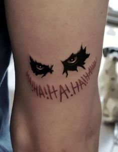 Joker Eyes Tattoo, Joker Mouth Tattoo, Hahaha Tattoo, Joker Smile Tattoo, Aesthetic Tattoo Ideas, Mouth Tattoo, Joker Tattoo Design, 15 Aesthetic, Tato Minimal