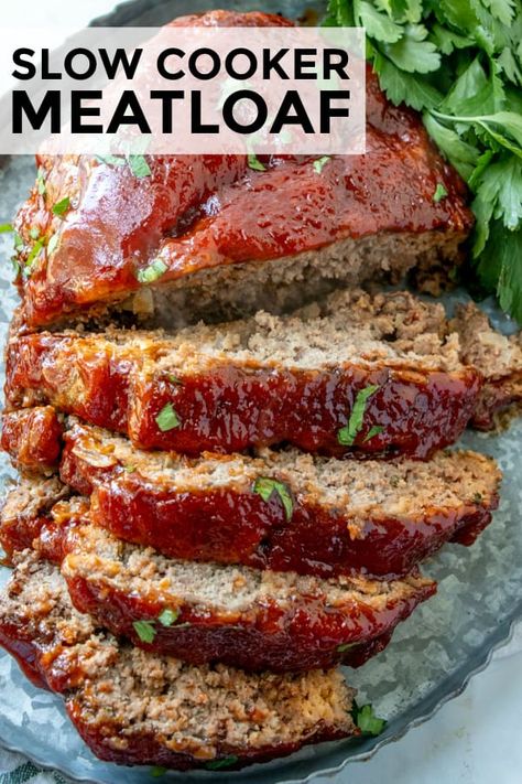 Meatloaf Crockpot Recipes, Meatloaf Crockpot, Onion Soup Meatloaf Recipe, Lipton Onion Soup Meatloaf, Crockpot Meatloaf Recipes, Crockpot Meatloaf, Slow Cooker Meatloaf, Classic Meatloaf Recipe, Sweet Glaze