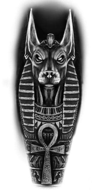 Egyptian Cover Up Tattoos, Egyptian Tattoo Cover Up, Blackwork Cover Up Tattoo Ideas, အီဂျစ် Tattoo, Blackwork Cover Up Tattoo, Anubis Tattoo Stencil, Anubis Tattoo Design Ideas, Egypt Tattoo Design Ideas, Anubis Tattoo Design