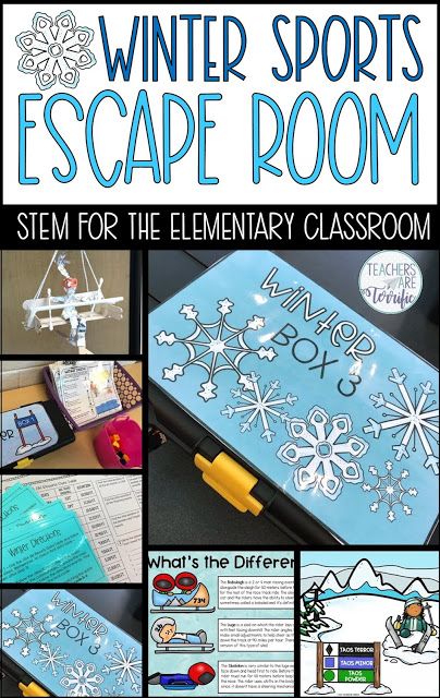 Escape Room Activities, Stem Winter, Room Activities, Escape Room For Kids, Mini Booklet, Snow Activities, Stem Challenge, Winter Activities For Kids, Third Grade Classroom