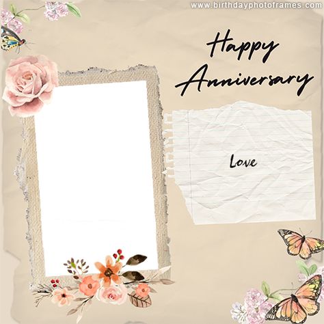 You can create Happy Anniversary Card with couple Pic Image. You can add Picture of your friends on their Anniversary making special Anniversary greetings. Wedding Anniversary Frames Pictures, Engagement Anniversary Story Ideas, Happy Anniversary Frames For Photos, Wedding Anniversary Background Design, Wedding Anniversary Frame Ideas, Happy Wedding Anniversary Template, Anniversary Photo Frame Ideas, Anniversary Frame Ideas, Anniversary Frame Background