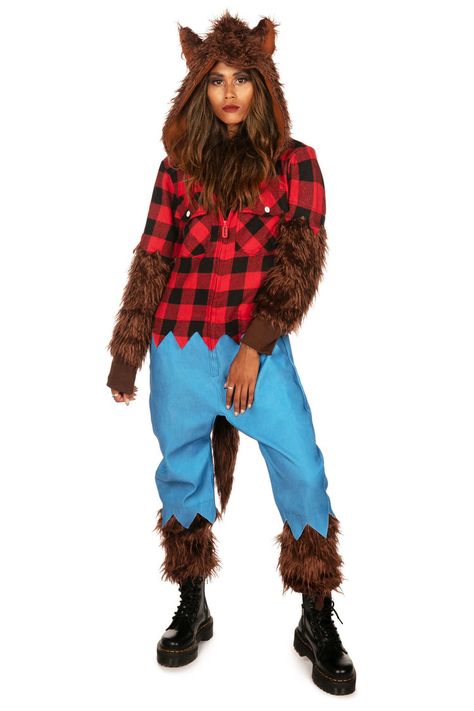 Classic Monster Costumes, Epic Halloween Costumes, Home Halloween Costumes, Werewolf Costume, Wolf Costume, Monster Costumes, Halloween Costumes For Women, Tipsy Elves, Halloween Onesie