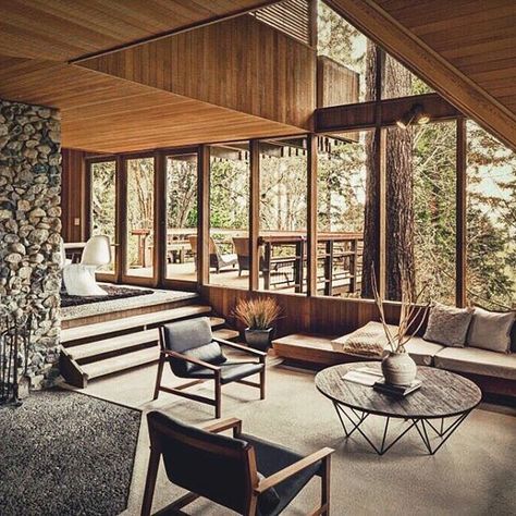 20 Cool 60’s & 70’s Sunken Living Room Remodel, Design & Ideas Remodeling Trends, 70s Interior, Sunken Living Room, Fireplace Remodel, Room Remodel, Design Del Prodotto, Living Room Remodel, Room Remodeling, Mid Century Modern House