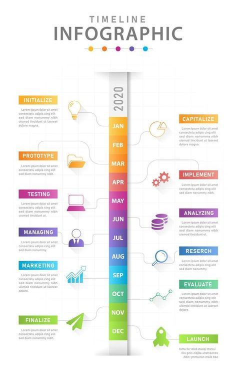 Infographic template for business. Modern Timeline diagram calendar with grantt chart, presentation vector infographic. Chart Presentation, Timeline Diagram, Template For Business, Vector Infographic, Timeline Infographic, Infographic Template, Annual Report, Infographic Templates, Color Ideas