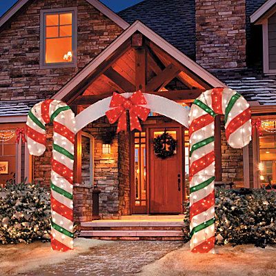 X Large 7ft Candy Cane Arch Light Stake Christmas Holiday Bow Outdoor Art Decor Outdoor Christmas Diy, Outside Christmas Decorations, Diy Christmas Lights, Beautiful Christmas Decorations, Christmas Yard Decorations, Diy Outdoor Decor, Christmas Decorations Diy Outdoor, Christmas Yard, Christmas Garden