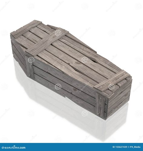 3D wooden coffin/ casket isolated on white background - funeral/ Halloween concept. Halloween Casket, Wooden Coffin, Grunge Paper, Concept Illustration, Wooden Pallets, Background Vintage, Wooden Crate, Old Paper, Free Illustrations