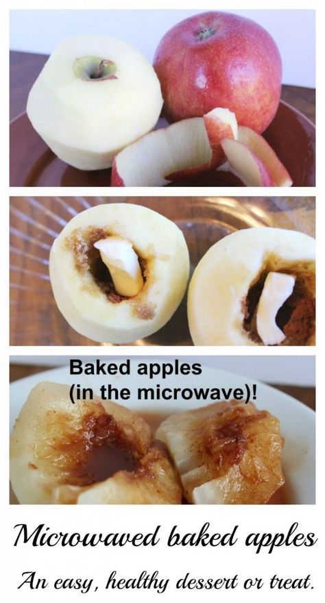 Microwave Baked Apples, Microwave Apple, Recipes Microwave, Microwave Apples, Dessert Apple, Baked Apple Dessert, Apple Recipes Healthy, Baked Apple Recipes, Microwave Baking