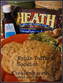 cookin' up north: Maple Toffee Cookies...pinned it and tried it Maple Toffee, Maple Recipes, Bar Snacks, Toffee Chips, Dessert Cookies, Shugary Sweets, Toffee Cookies, Sweet Bites, English Toffee