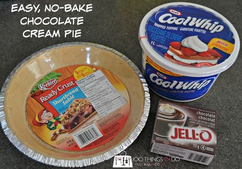 Chocolate Cream Cheese Pie, Easy Chocolate Pie Recipe, Easy Chocolate Pie, Chocolate Pie Recipe, Chocolate Cream Pie Recipe, Easy Puddings, Cream Cheese Pie, 4 Ingredient Recipes, Chocolate Pie Recipes