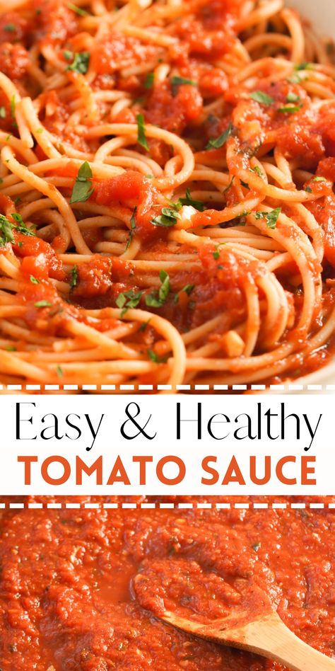 No Salt Tomato Sauce, Spaghetti Sauce Healthy, Low Sodium Tomato Sauce, Low Calorie Tomato Sauce, Homemade Healthy Spaghetti Sauce, Crushed Tomato Pasta Sauce, Low Sodium Spaghetti Sauce Recipes, Healthy Low Sodium Soups, Healthy Tomato Sauce Recipe