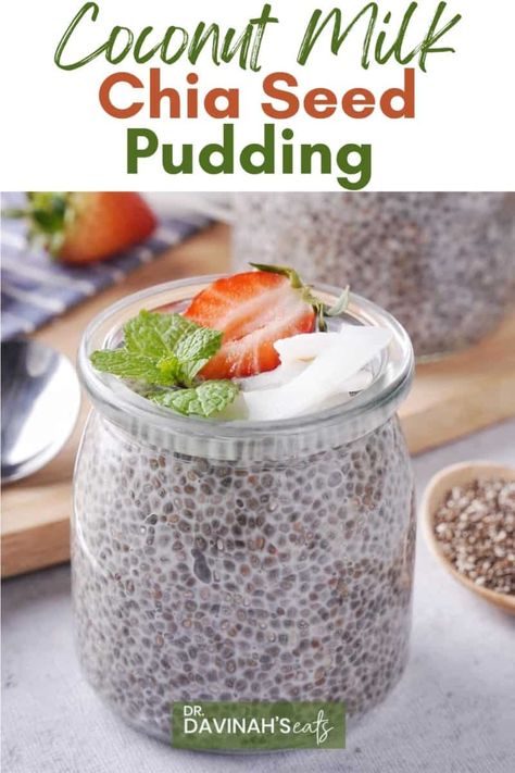 Chia Seed Pudding Coconut Milk, Chai Pudding, Coconut Chia Seed, Coconut Chia Seed Pudding, Chia Puddings, Dolce Poche Calorie, Keto Chia Pudding, Chia Seed Recipes Pudding, Seed Recipes