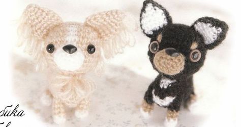 Chihuahua Amigurumi - FREE Crochet Pattern / Tutorial: Book Amigurumi, Japanese Crochet Patterns, Amigurumi Dog, Crochet Dog Patterns, Japanese Crochet, Bunny Crochet, Crochet Gratis, Crochet Amigurumi Free, Crochet Animal Patterns