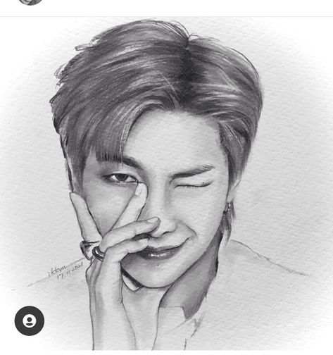 Rm Drawing Pencil, Namjoon Drawing Pencil, Rm Portrait, Namjoon Sketch, Rm Sketch, Bts V Sketch, Bts V Portrait Drawing, Rm Drawing, Jimin Sketch