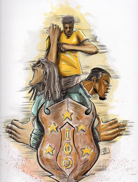 Iota Men by Tu-Kwon Thomas - Iota Men Drawing - Iota Men Fine Art Prints and Posters for Sale Iota Phi Theta Fraternity Art, Symbol Of Chaos, Centaur Art, Medieval Bestiary, Men Drawing, Black Fraternities, Mythological Creature, Gear Art, Beauty In Art