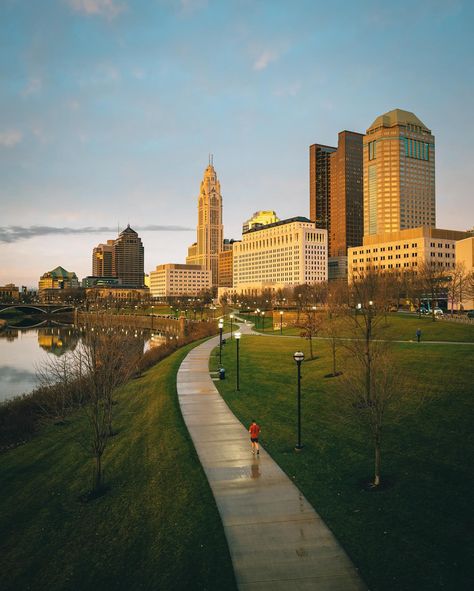 Scioto River, Columbus Columbus Skyline, Rail Transport, Skyline View, Hotel Motel, Posters Framed, World Cities, Columbus Ohio, Image House, City Skyline