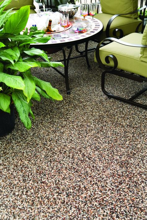 Nature Stone~Outdoor Stone Flooring Applications Space Mosaic, Mosaic Bowl, Pebble Stone Flooring, Resin Driveway, Patio Floor, Front Stairs, Pebble Floor, Garage Basement, Gravel Patio