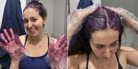 Before And After Dark Hair, Dye Dark Hair, Overtone Hair Color, Rose Gold And Red, Overtone Hair, Color Safe Shampoo, Neon Hair, Temporary Hair Color, Hair System