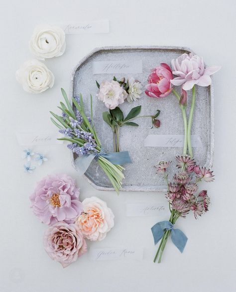 Flat Lay Flowers, Floral Flatlay Photography, Simple Flat Lay Photography Wedding, Wedding Lay Flat Photography, Floral Flatlay, Detail Shots, Flower Painting, Floral, Flowers