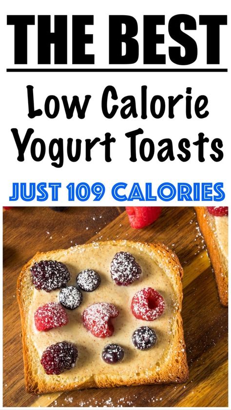 Low Calorie Custard Toasts! Low Calorie Breakfast Toast, Low Calorie Yogurt, Healthy Custard, Custard Toast, Yogurt Toast, Low Calorie Bread, 500 Calories Recipes, Calorie Breakfast, Low Calorie Breakfast