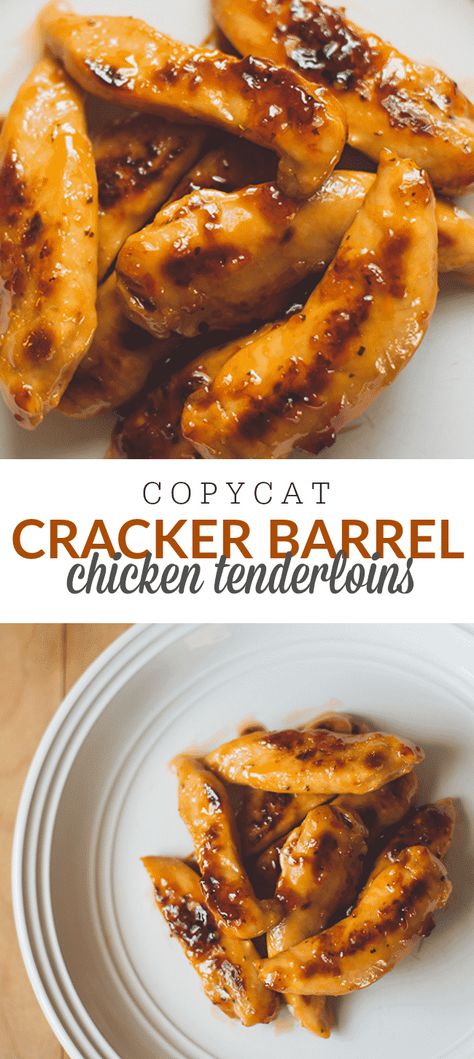 Grilled Chicken Tenderloins, Cracker Barrel Grilled Chicken, Cracker Barrel Chicken, Cracker Barrel Recipes, Copycat Cracker Barrel, Cracker Chicken, Chicken Tenderloin, Chicken Tenderloin Recipes, Sweet Chicken