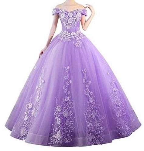 Purple Quinceanera Dresses, Beautiful Ball Gowns, Beautiful Ball, Pretty Quinceanera Dresses, Purple Prom Dress, Lavender Dresses, Tulle Ball Gown, Quince Dresses, Fantasy Dress