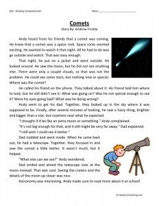 Comets Reading Comprehension Worksheets 3rd, 3rd Grade Reading Worksheets, Third Grade Reading Comprehension, Worksheets 3rd Grade, Science Reading Comprehension, Teaching Reading Comprehension, Reading Comprehension Lessons, Science Reading, Have Fun Teaching