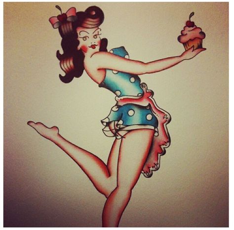 Will definitely do this pose when I do a pinup shoot. Pin Up Pictures, Pin Up Girl Tattoo, Sailor Moon Tattoo, Traditional Flash, Pin Up Tattoos, Muse Art, Vintage Tattoo, Pin Up Art, American Traditional