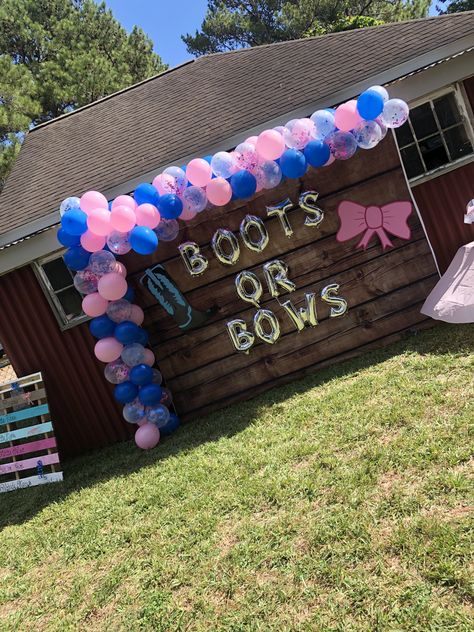 Gender Reveal Truck, Country Theme Gender Reveal Ideas, Gender Reveal Themes Country, Gender Reveal Themes Western, Country Style Gender Reveal Ideas, Gender Reveal Ideas For Party Country Theme, Gender Reveal Farm Ideas, Western Gender Reveals, Country Gender Reveal Themes