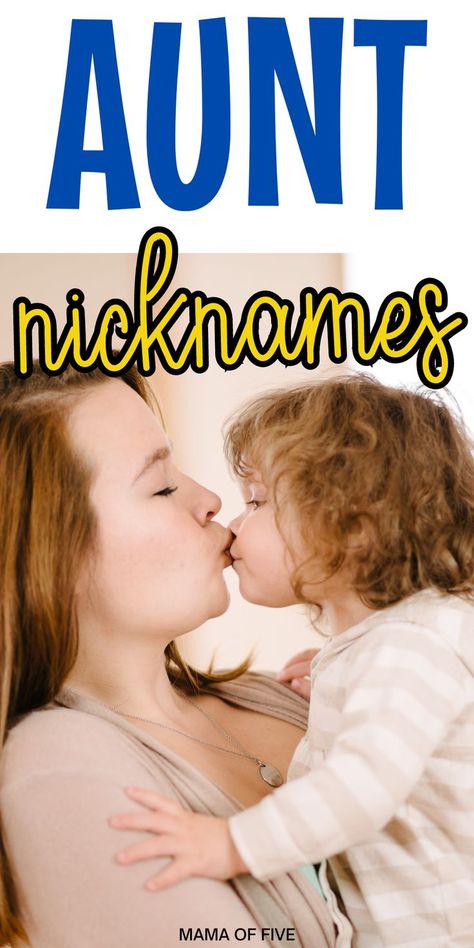 The best nicknames for aunts! Cute nickname ideas! Aunt Nicknames, Nickname Ideas, Cute Nickname, Good Nicknames, Baby Aunt, Uncommon Baby Names, Traditional Baby Names, Cute Nicknames, Cool Baby Names