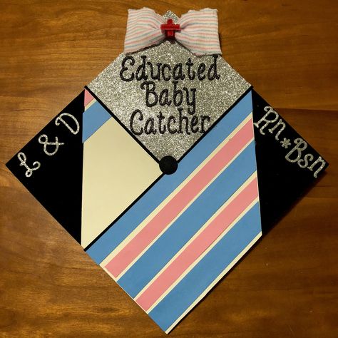 Labor & Delivery Nurse Graduation Cap; L&D; Grad Cap; RN Obgyn Graduation Cap, Nursing Graduation Cap Labor And Delivery, Postpartum Nurse Graduation Cap, Labor And Delivery Cap Decoration, Labor And Delivery Nurse Grad Cap, Ob Nurse Graduation Cap, Labor And Delivery Nurse Graduation Cap, Labor And Delivery Graduation Cap, Cute Graduation Cap Ideas