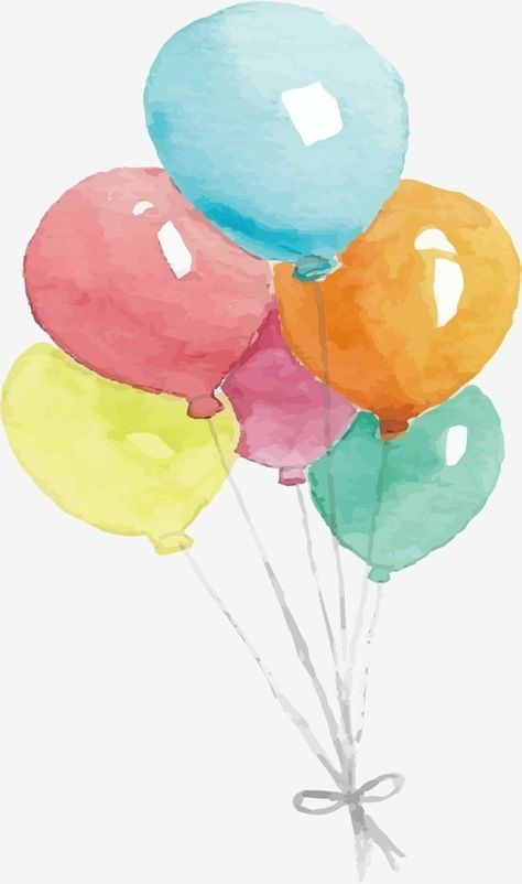 Painting Of Balloons, Balloon Watercolor Painting, Watercolor Balloons Painting, How To Paint Balloons, Watercolour Balloons, Fun Watercolor Ideas, Painted Balloons, Balloons Painting, Painting Balloons