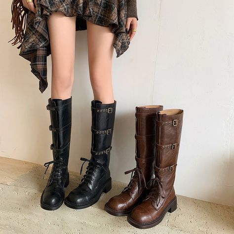 High heeled boots