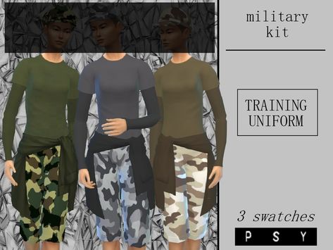 The Sims Resource - Military Kit - Training Uniform Female Military, Military Training, Ts4 Cc, Sims 4 Clothing, Sweet Floral, The Sims Resource, Sims Resource, The Sims, Sims 4