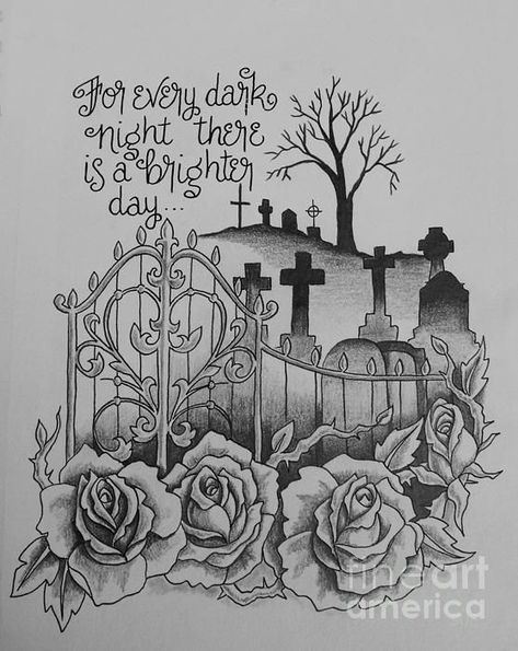 Grave Yard Tattoos Designs, Cemetery Art Drawing, Grave Yard Tattoos, Grave Tattoo Design, Cemetery Tattoo Design, Grave Yard Drawing, Graveyard Tattoo Design, Grave Stone Tattoo, Grave Sketch